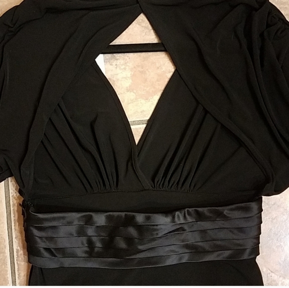 Sue Wong Long Sleeves Open Back Black Mini Cocoktail Dress - Picture 15 of 15